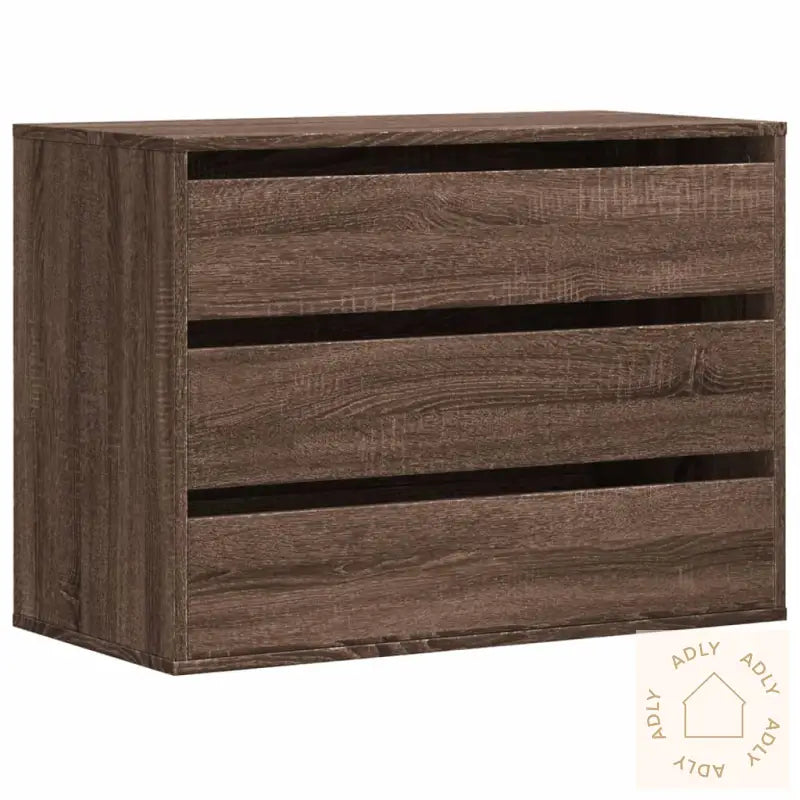 Kommode Brun Eik 80X41X58 Cm Konstruert Tre
