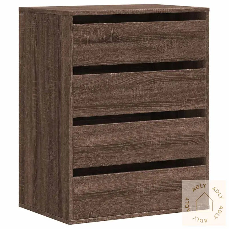 Kommode Brun Eik 60X41X76 Cm Konstruert Tre