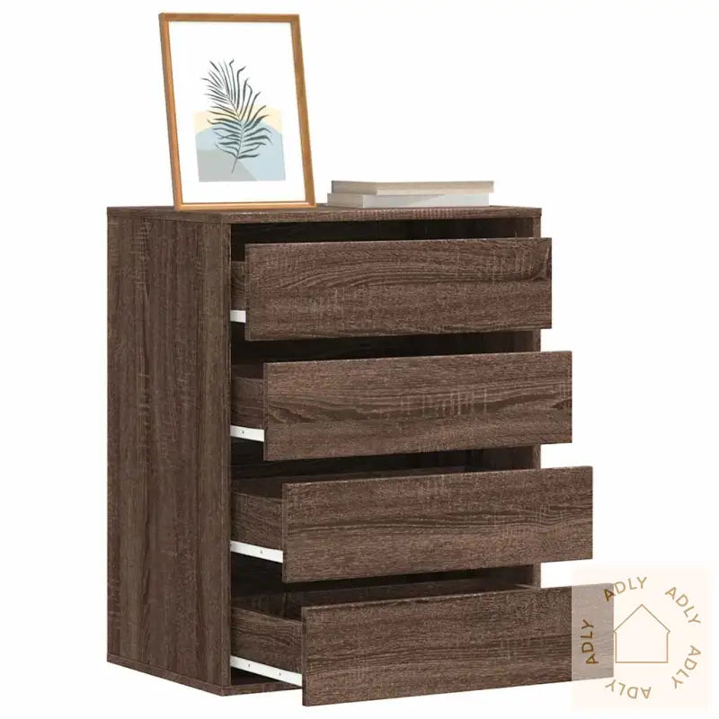 Kommode Brun Eik 60X41X76 Cm Konstruert Tre