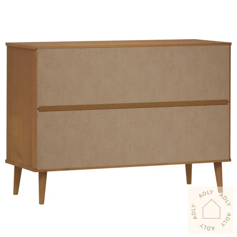 Kommode Molde Brun 113X40X80 Cm Heltre Furu