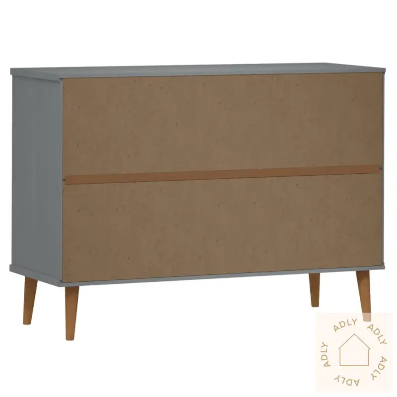 Kommode Molde Grå 113X40X80 Cm Heltre Furu