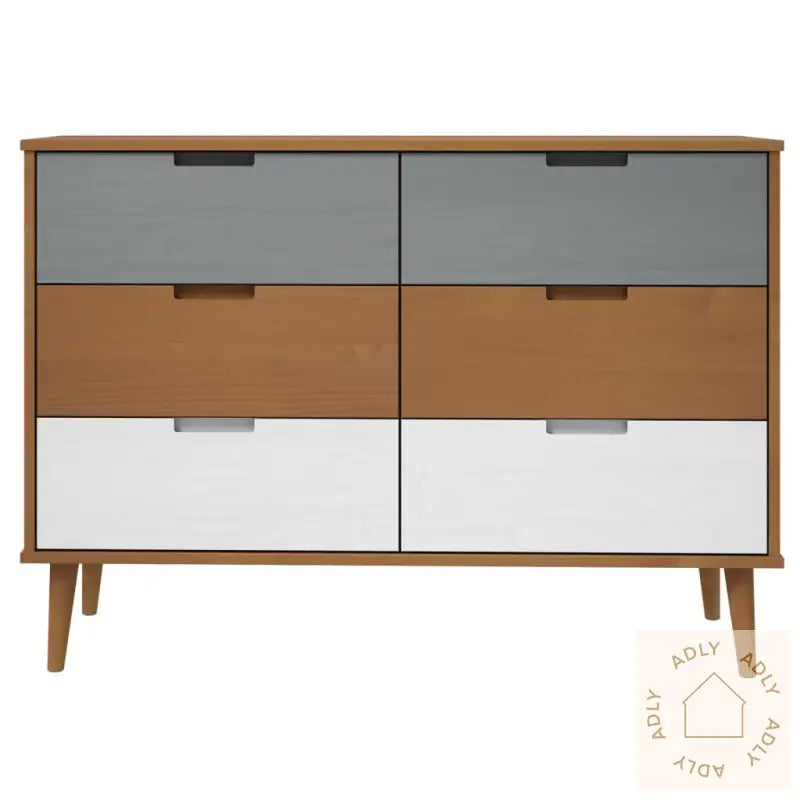 Kommode Molde Brun 113X40X80 Cm Heltre Furu