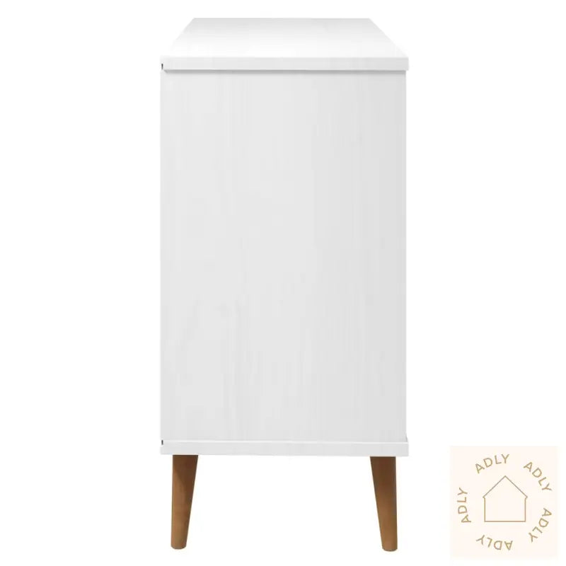 Kommode Molde Hvit 113X40X80 Cm Heltre Furu