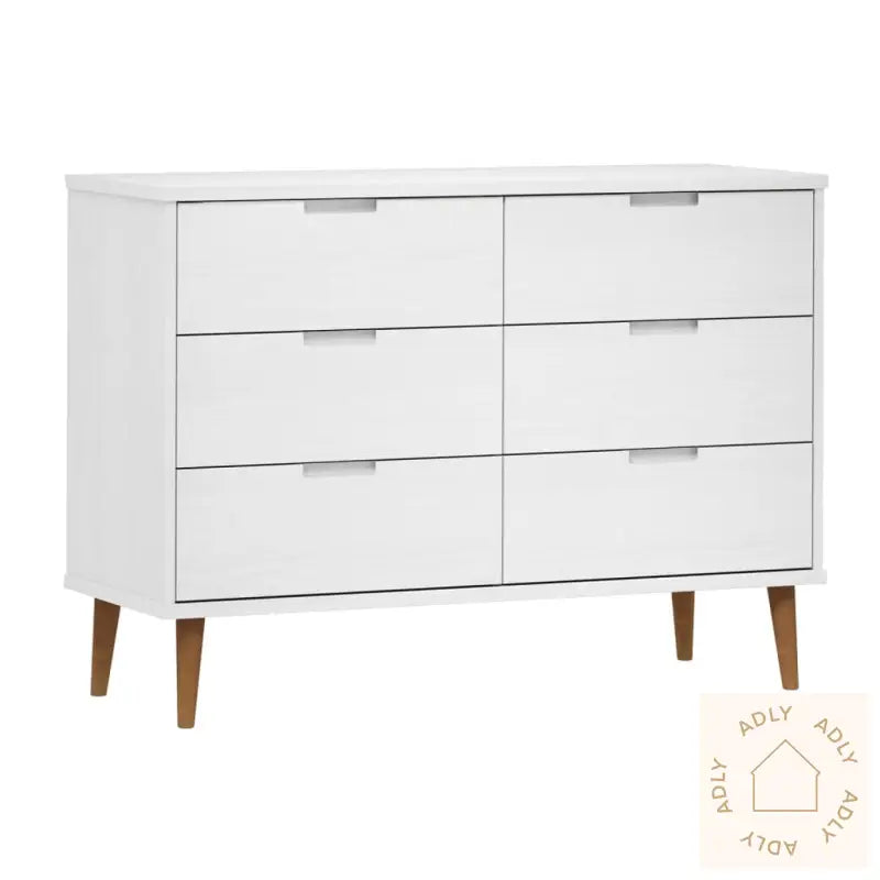 Kommode Molde Hvit 113X40X80 Cm Heltre Furu