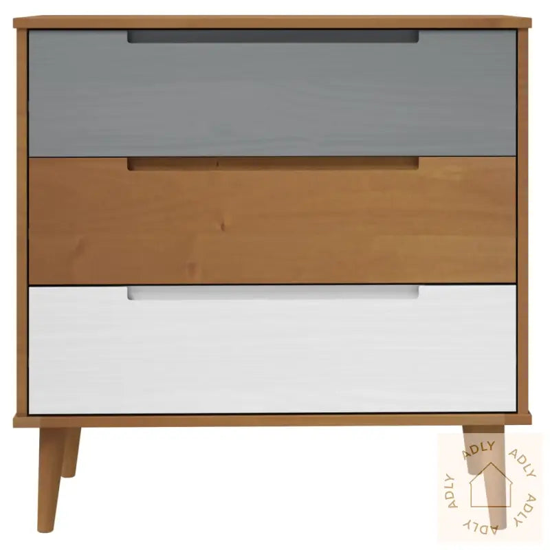 Kommode Molde Brun 80X40X80 Cm Heltre Furu