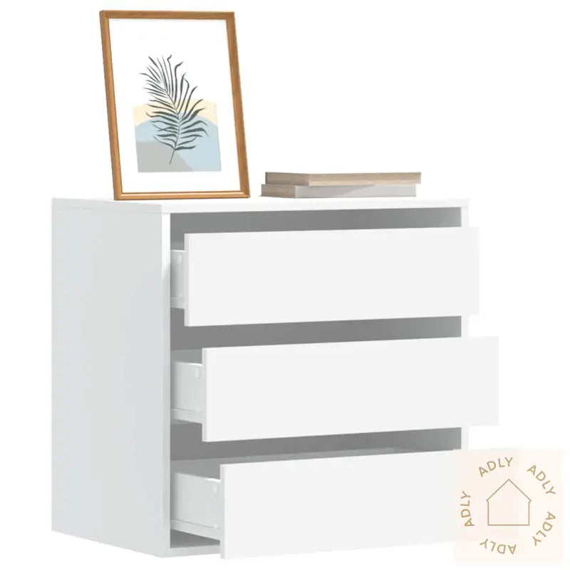 Kommode Hvit 60X41X58 Cm Konstruert Tre