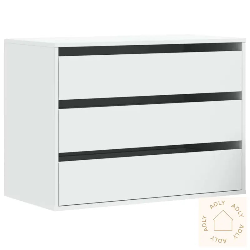 Kommode Hvit 80X41X58 Cm Konstruert Tre