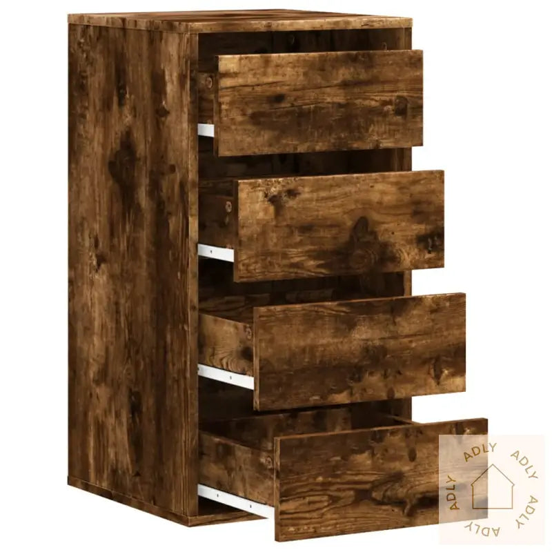 Kommode Røkt Eik 40X41X76 Cm Konstruert Tre