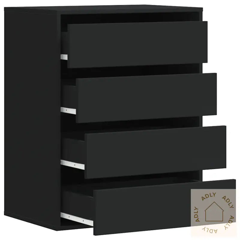 Kommode Svart 60X41X76 Cm Konstruert Tre