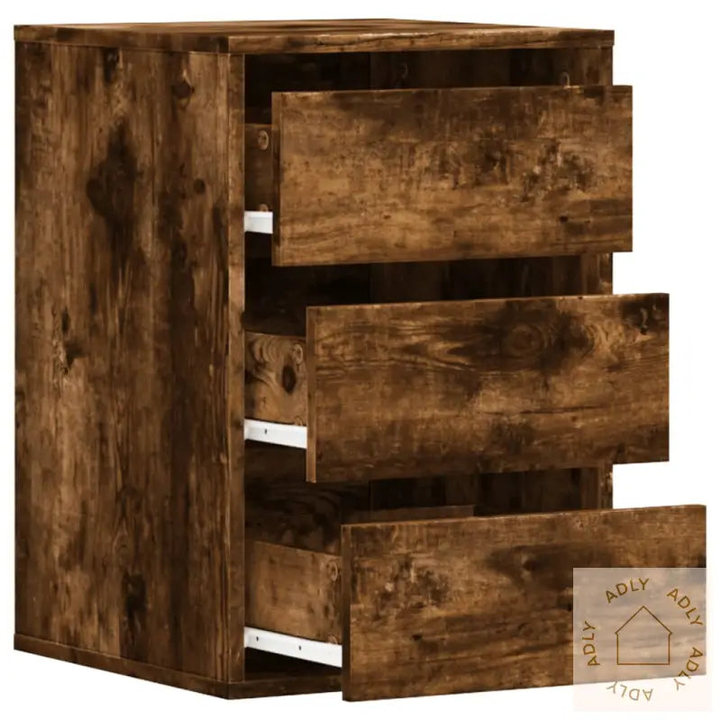 Kommode Røkt Eik 40X41X58 Cm Konstruert Tre