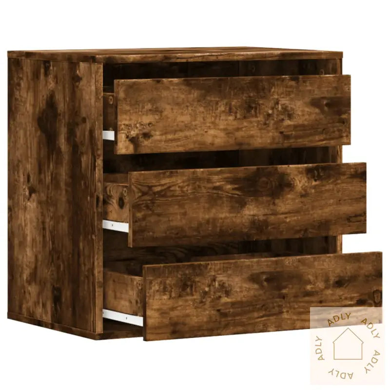 Kommode Røkt Eik 60X41X58 Cm Konstruert Tre
