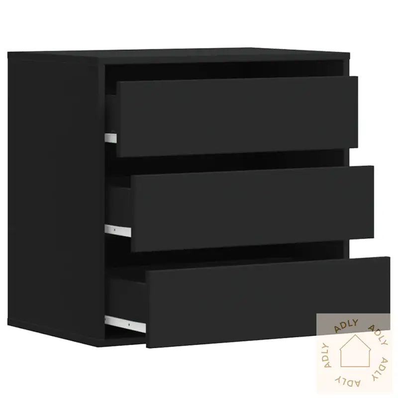 Kommode Svart 60X41X58 Cm Konstruert Tre