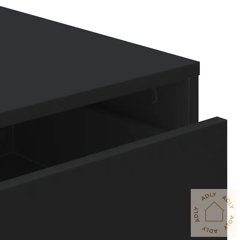 Kommode Svart 80X41X58 Cm Konstruert Tre