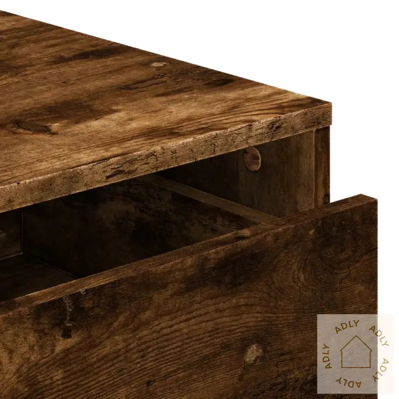 Kommode Røkt Eik 80X41X58 Cm Konstruert Tre