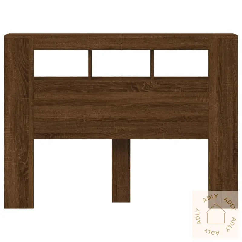 Sengegavl Med Led Brun Eik 140X18,5X103,5Cm Konstruert Tre