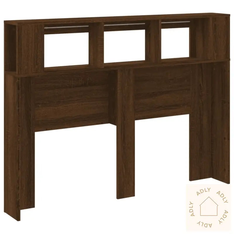 Sengegavl Med Led Brun Eik 140X18,5X103,5Cm Konstruert Tre