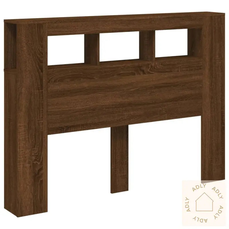 Sengegavl Med Led Brun Eik 140X18,5X103,5Cm Konstruert Tre