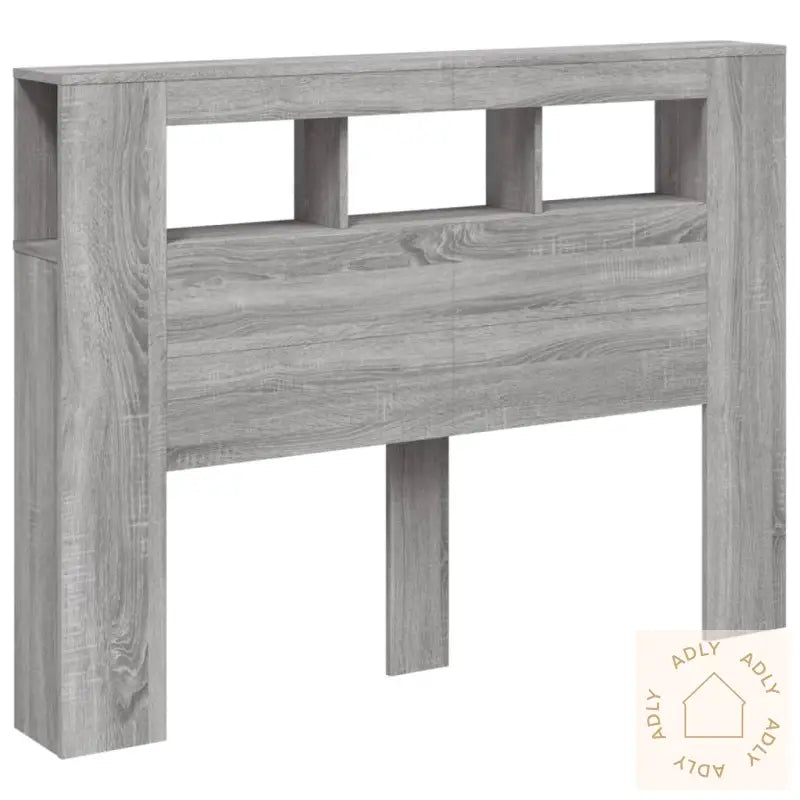 Sengegavl Med Led Grå Sonoma 140X18,5X103,5 Cm Konstruert Tre