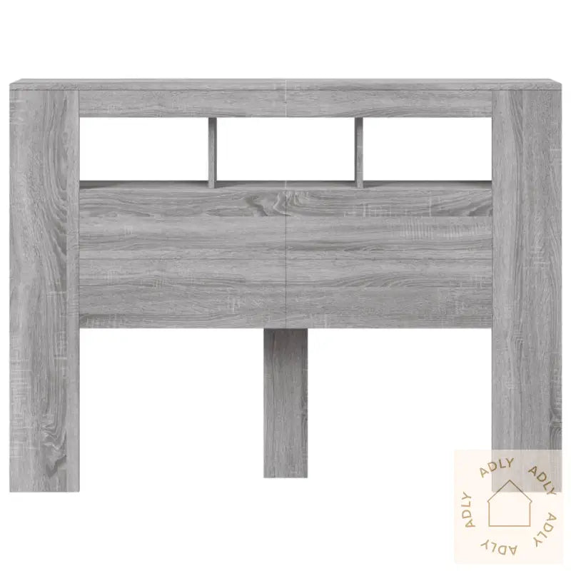 Sengegavl Med Led Grå Sonoma 140X18,5X103,5 Cm Konstruert Tre
