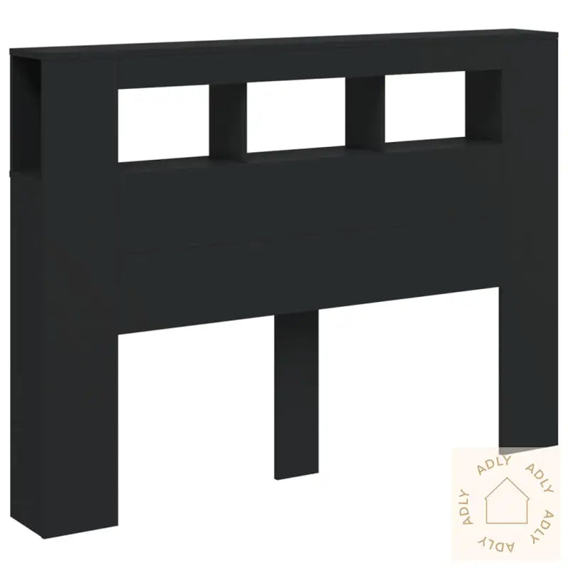 Sengegavl Med Led Svart 140X18,5X103,5 Cm Konstruert Tre