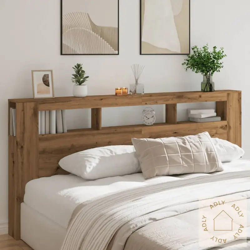 Sengegavl Med Led Artisan Eik 220X18,5X103,5 Cm Konstruert Tre