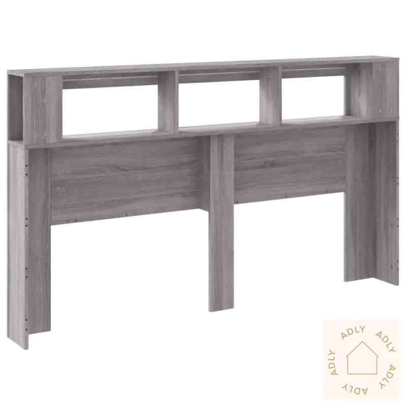 Sengegavl Med Led Grå Sonoma 180X18,5X103,5 Cm Konstruert Tre