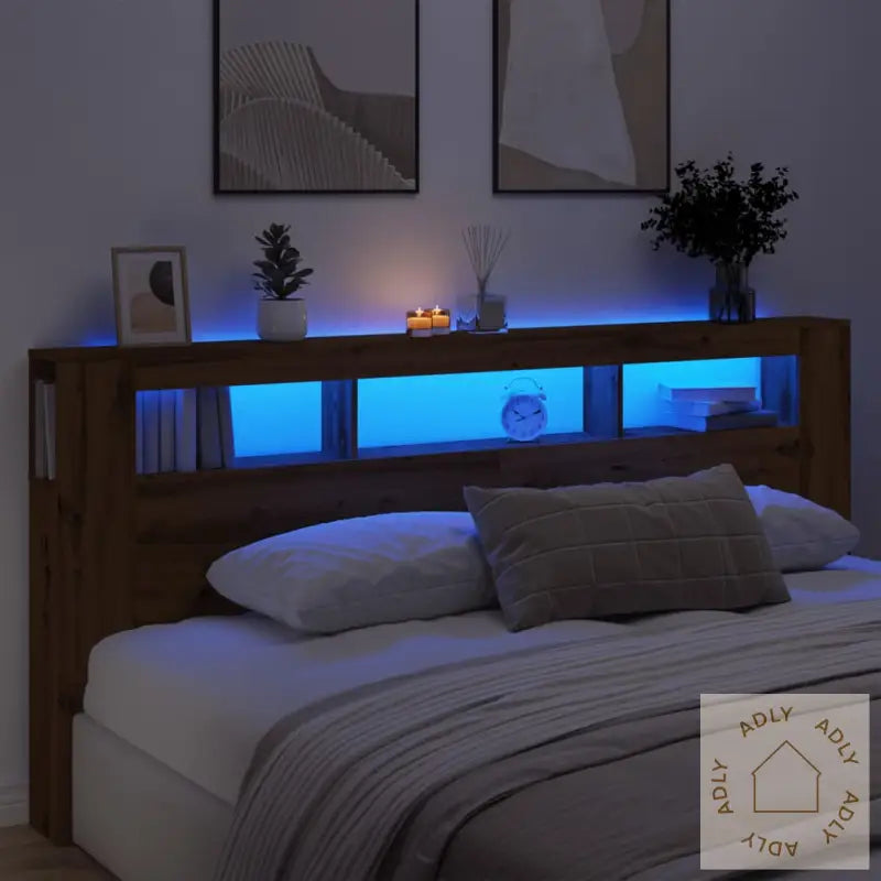 Sengegavl Med Led Artisan Eik 220X18,5X103,5 Cm Konstruert Tre