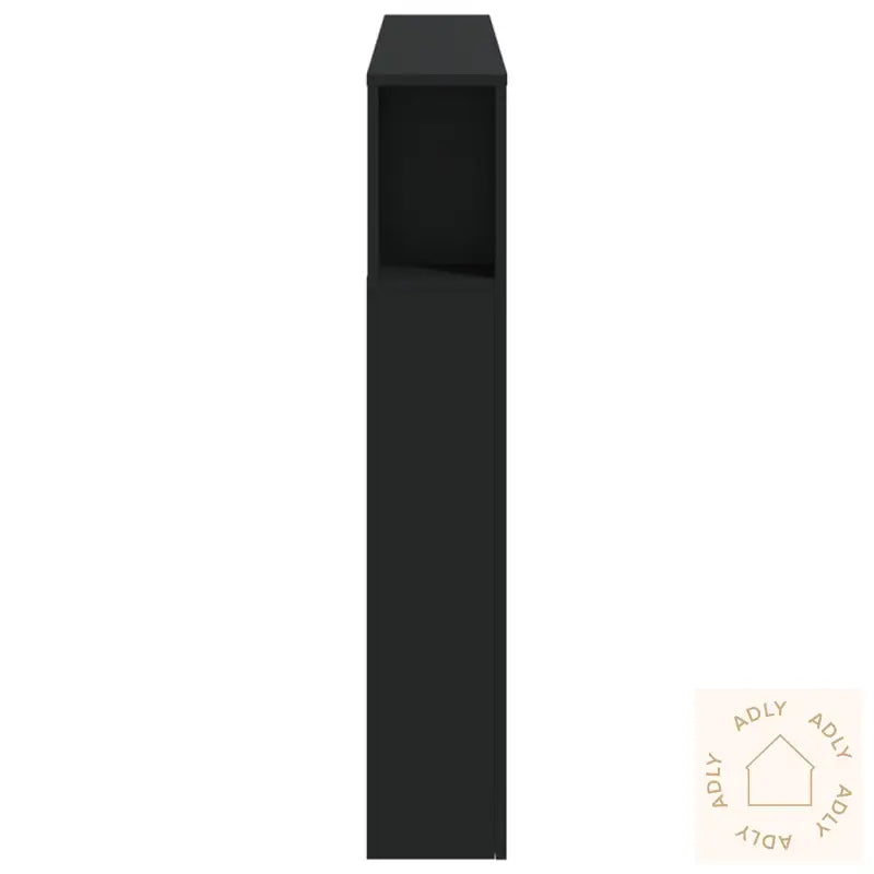 Sengegavl Med Led Svart 140X18,5X103,5 Cm Konstruert Tre