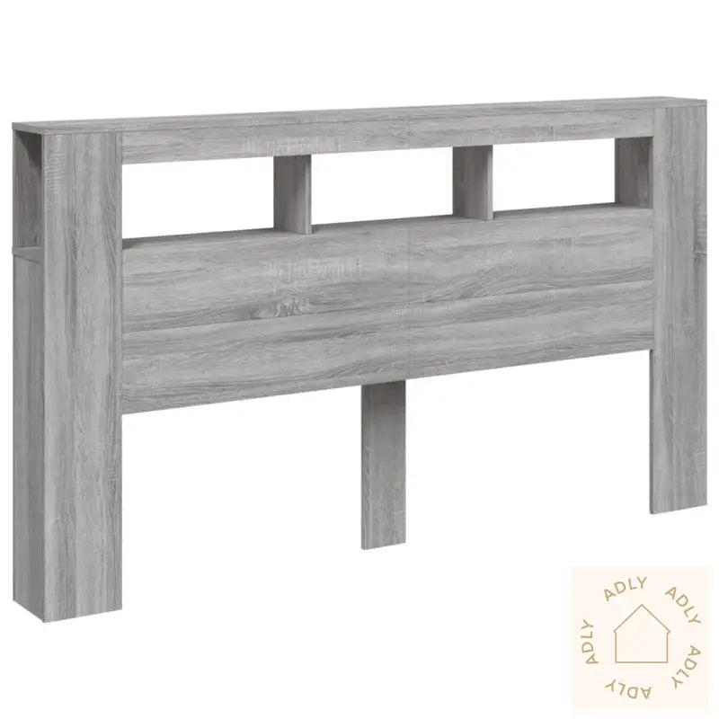 Sengegavl Med Led Grå Sonoma 180X18,5X103,5 Cm Konstruert Tre