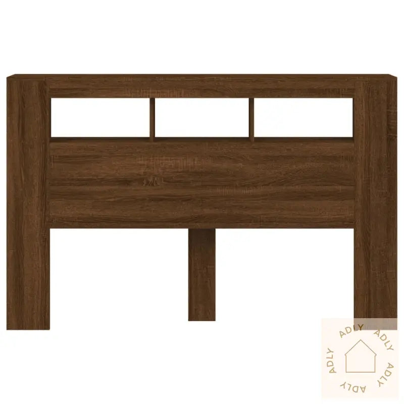 Sengegavl Med Led Brun Eik 160X18,5X103,5 Cm Konstruert Tre
