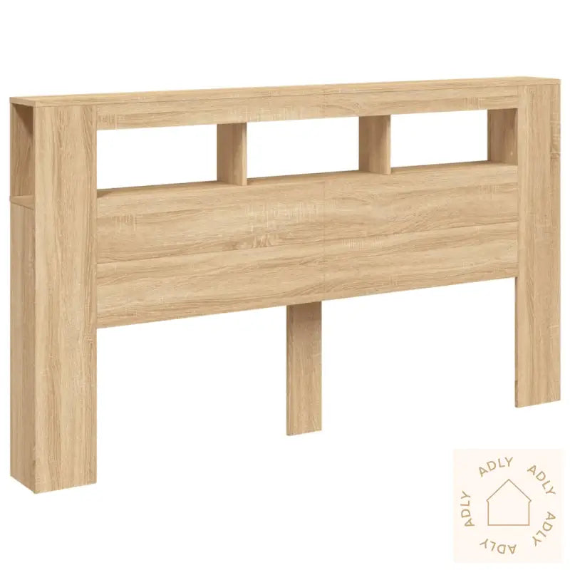 Sengegavl Med Led Sonoma Eik 180X18,5X103,5 Cm Konstruert Tre