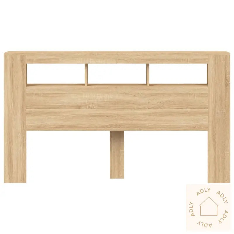 Sengegavl Med Led Sonoma Eik 180X18,5X103,5 Cm Konstruert Tre