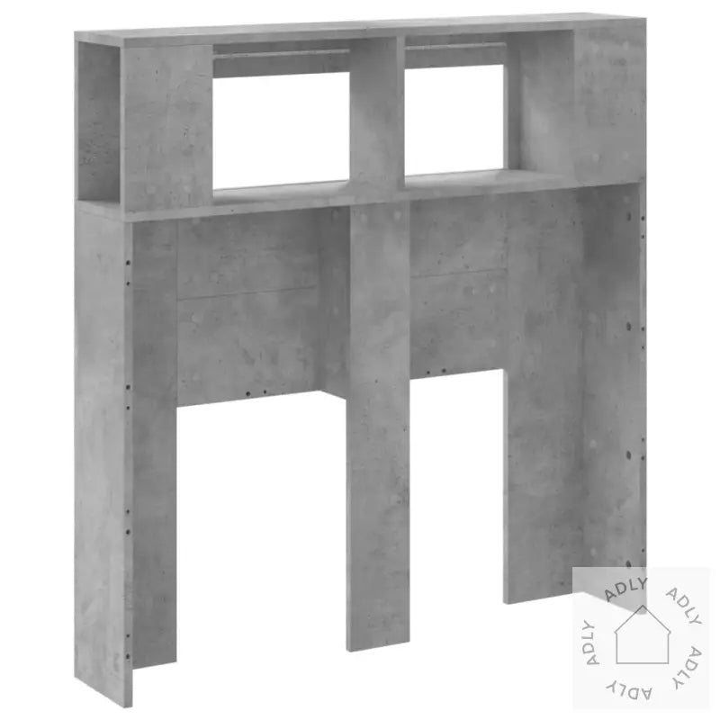 Sengegavl Med Led Betonggrå 100X18,5X103,5 Cm Konstruert Tre