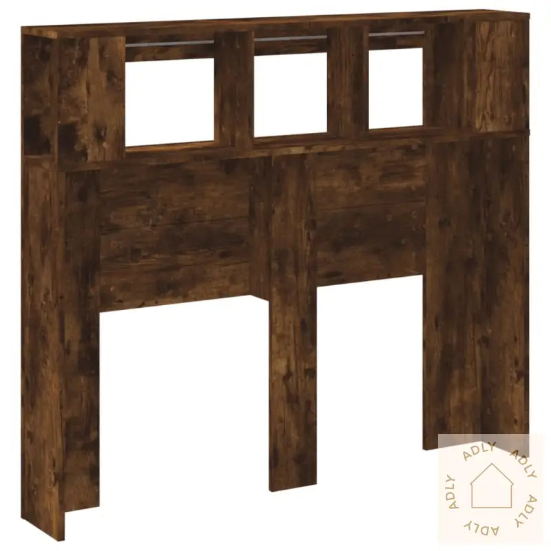 Sengegavl Med Led Røkt Eik 120X18,5X103,5 Cm Konstruert Tre