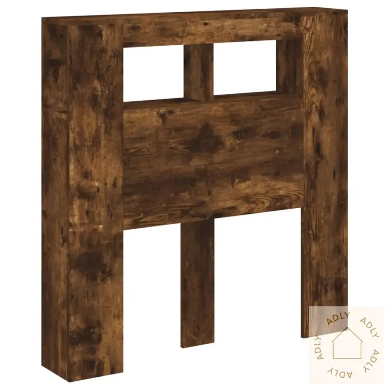 Sengegavl Med Led Røkt Eik 100X18,5X103,5 Cm Konstruert Tre