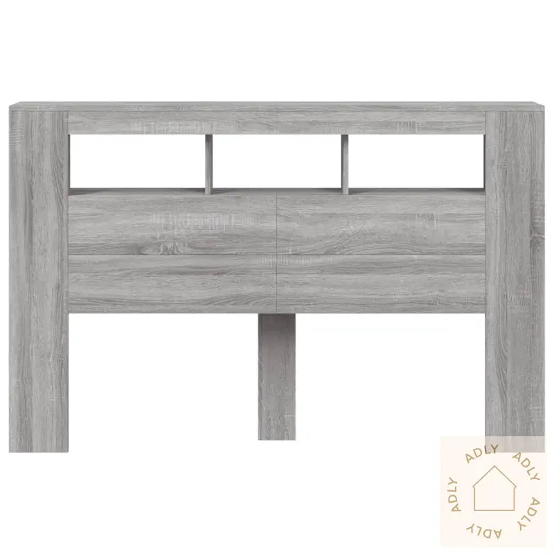 Sengegavl Med Led Grå Sonoma 160X18,5X103,5 Cm Konstruert Tre