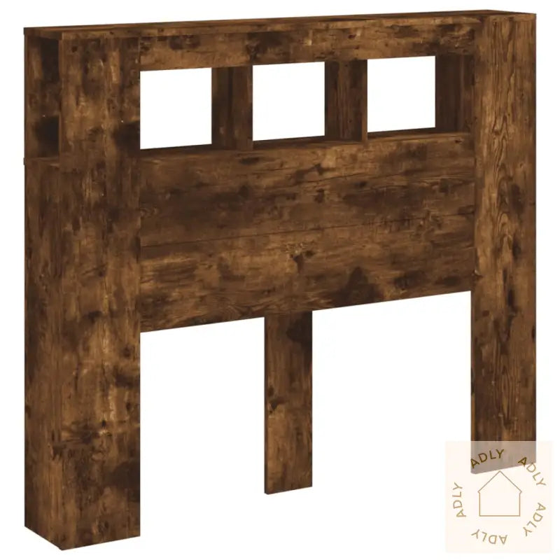 Sengegavl Med Led Røkt Eik 120X18,5X103,5 Cm Konstruert Tre