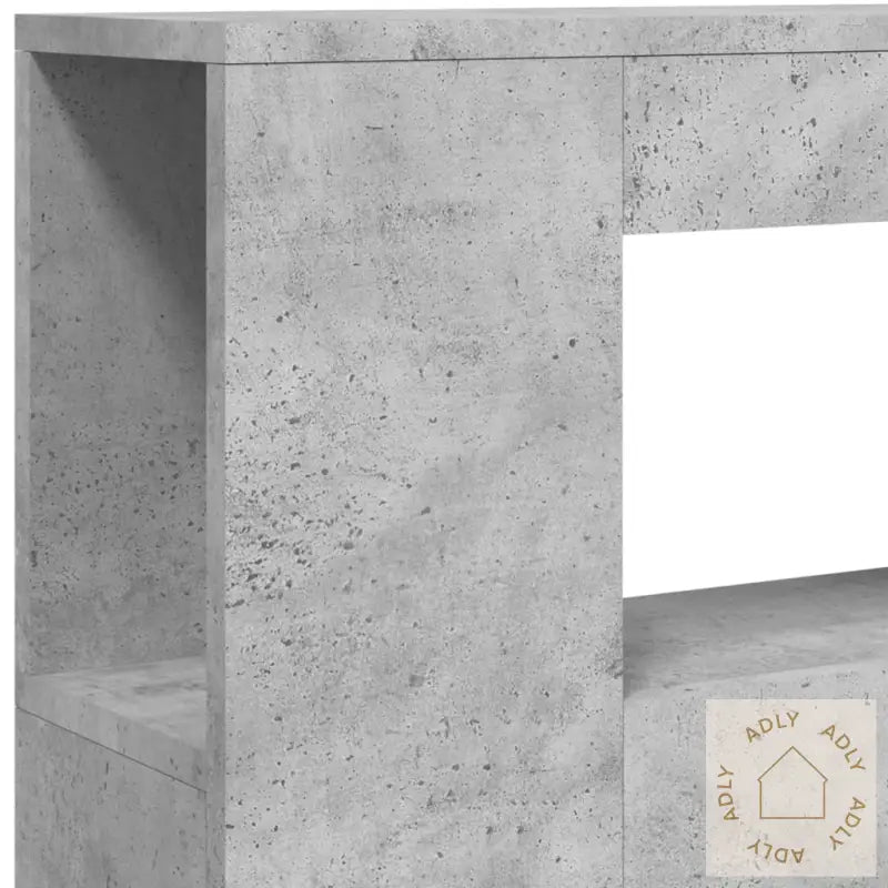 Sengegavl Med Led Betonggrå 100X18,5X103,5 Cm Konstruert Tre