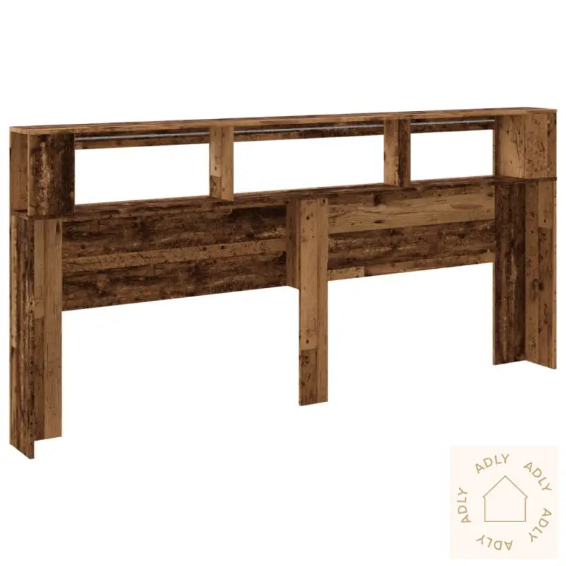 Sengegavl Med Led Gammelt Tre 220X18,5X103,5 Cm Konstruert Tre