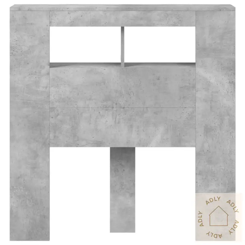 Sengegavl Med Led Betonggrå 100X18,5X103,5 Cm Konstruert Tre