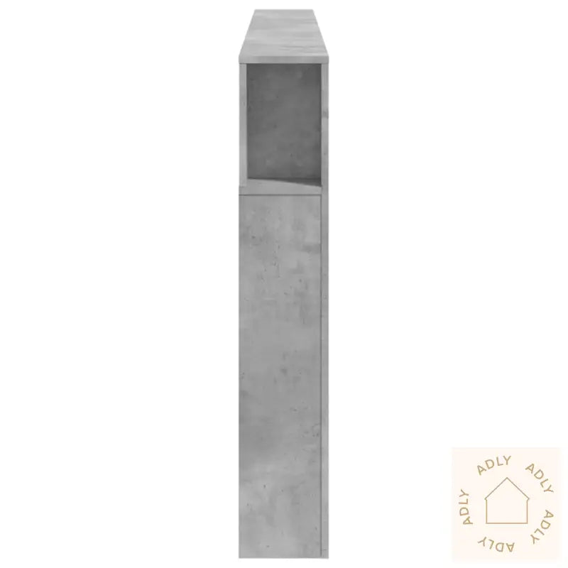 Sengegavl Med Led Betonggrå 220X18,5X103,5 Cm Konstruert Tre