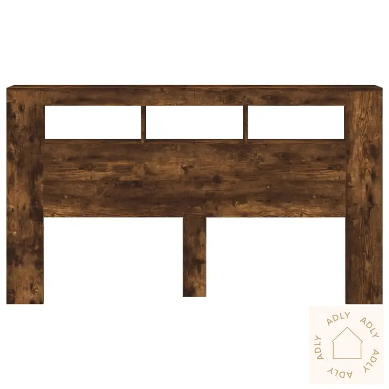 Sengegavl Med Led Røkt Eik 180X18,5X103,5 Cm Konstruert Tre