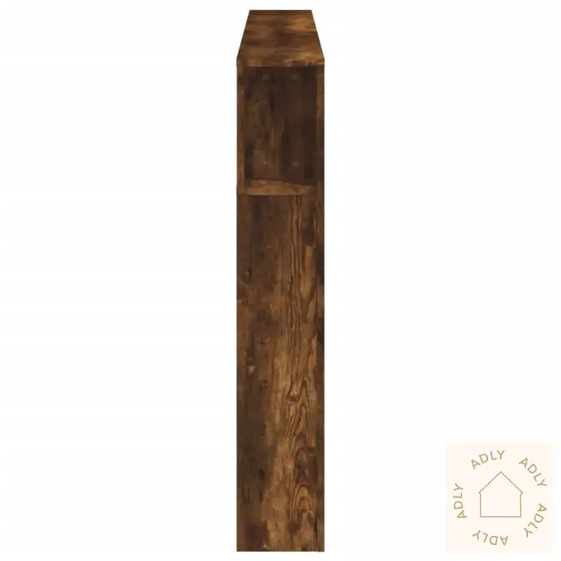 Sengegavl Med Led Røkt Eik 180X18,5X103,5 Cm Konstruert Tre