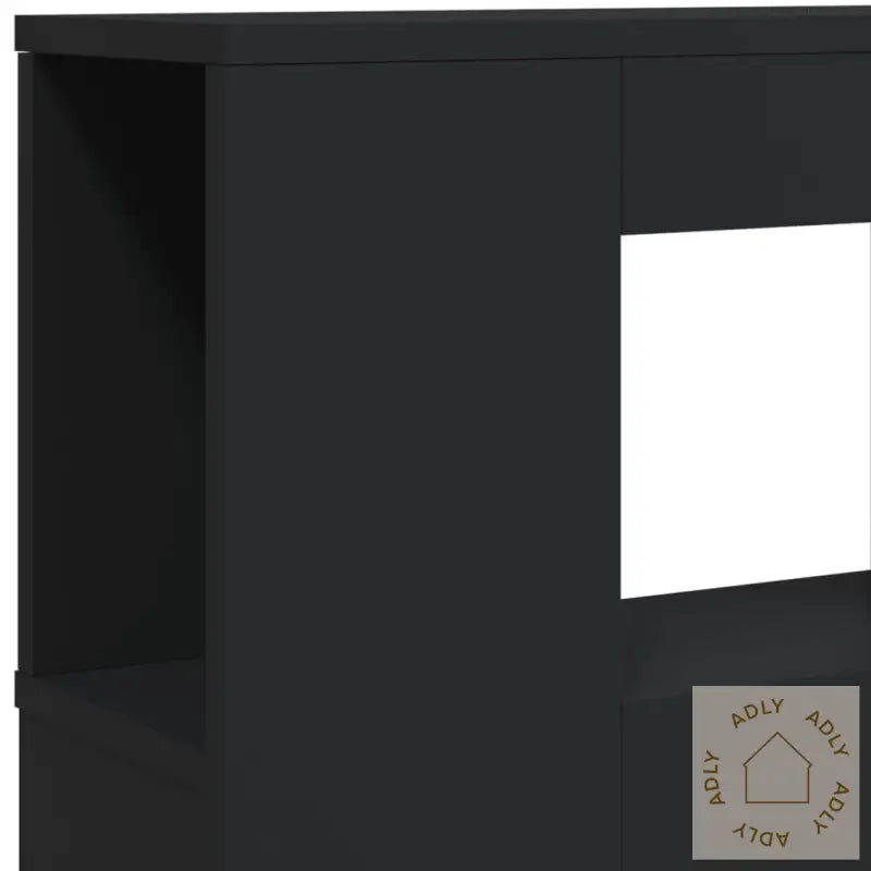Sengegavl Med Led Svart 220X18,5X103,5 Cm Konstruert Tre