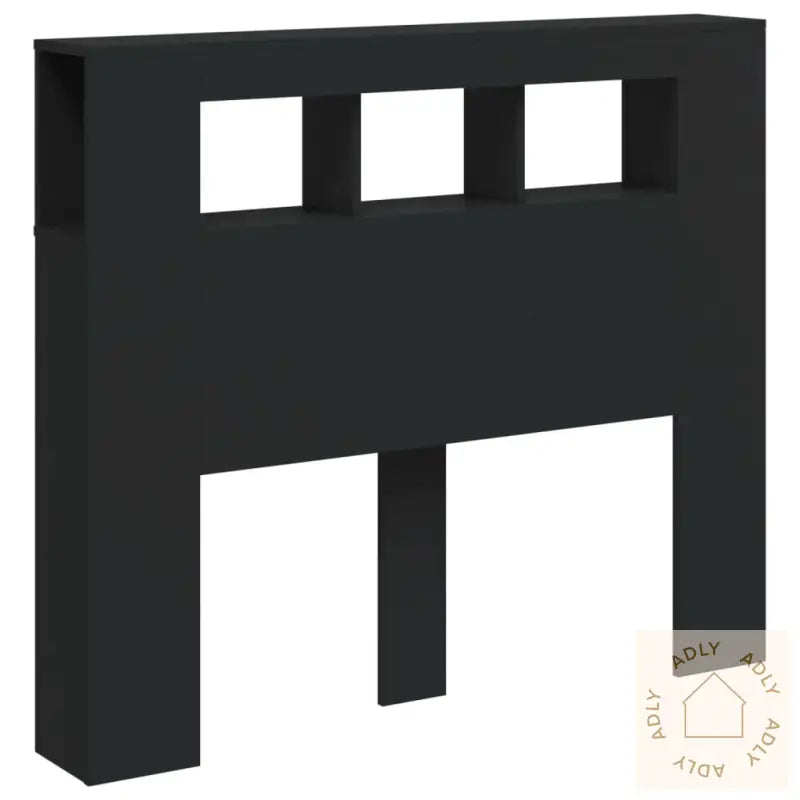 Sengegavl Med Led Svart 120X18,5X103,5 Cm Konstruert Tre