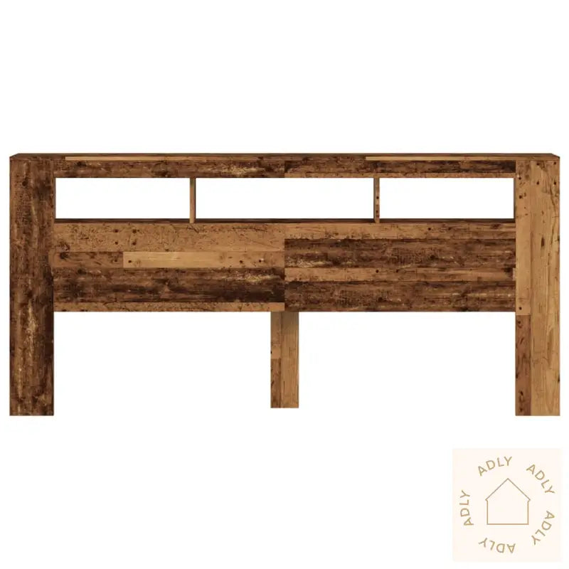 Sengegavl Med Led Gammelt Tre 220X18,5X103,5 Cm Konstruert Tre