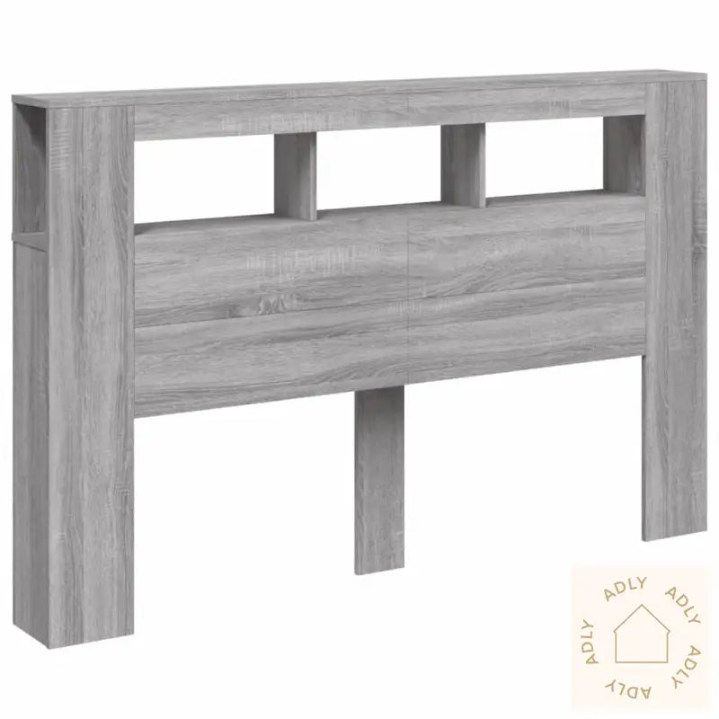 Sengegavl Med Led Grå Sonoma 160X18,5X103,5 Cm Konstruert Tre