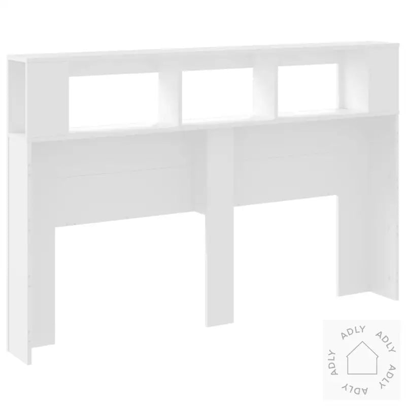Sengegavl Med Led Hvit 160X18,5X103,5 Cm Konstruert Tre