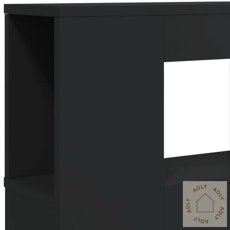 Sengegavl Med Led Svart 120X18,5X103,5 Cm Konstruert Tre