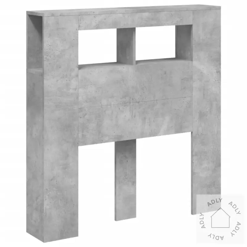 Sengegavl Med Led Betonggrå 100X18,5X103,5 Cm Konstruert Tre
